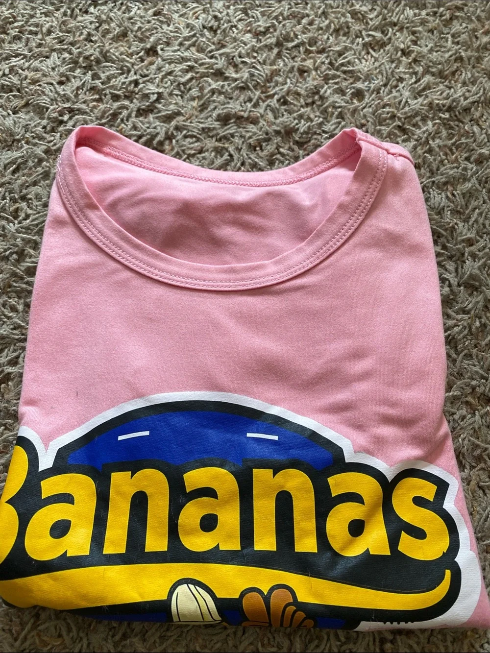 Bananas Pink Kids Graphic Tee